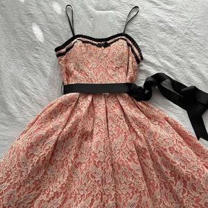 Pink Lace Cocktail Dress